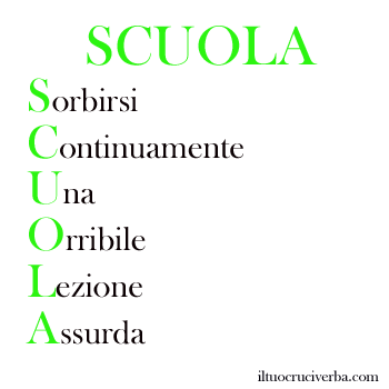 acrostico sulla scuola