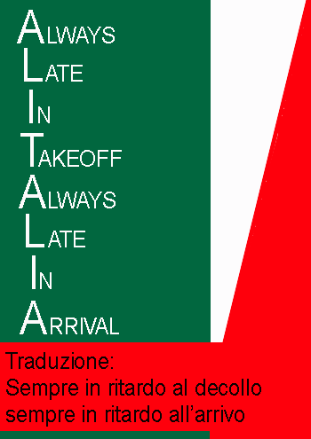 alitalia always late