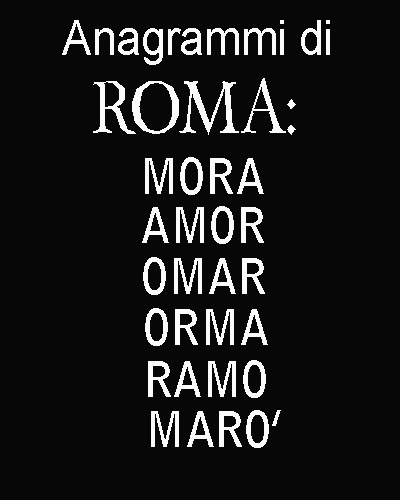 anagramma di roma amor
