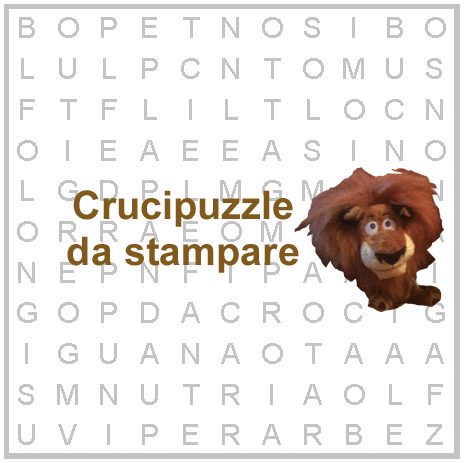 Crucipuzzle Per Bambini Da Stampare Gli Animali Iltuocruciverba