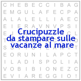 Crucipuzzle Da Stampare Per Bambini Localita Di Mare Iltuocruciverba