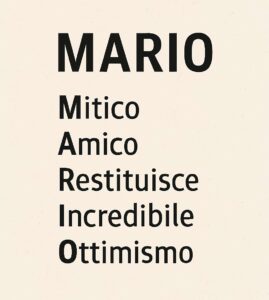 frase con il nome mario