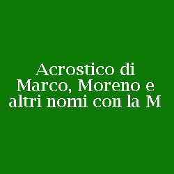 acrostico di marco