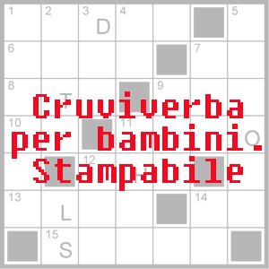 Cruciverba Per Bambini Facilitato Pagina 2 Di 3 Iltuocruciverba