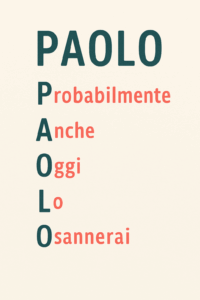 frase col nome di paolo