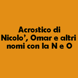 acrostici di nomi maschili con la N