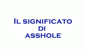 cosa significa asshole. La spiegazione