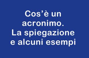 significato acronimo