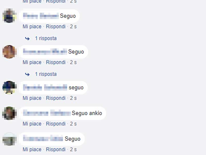 cosa significa seguo nei commenti Facebook