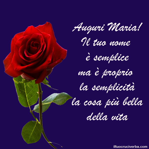 Immagini di auguri a Maria per WhatsApp