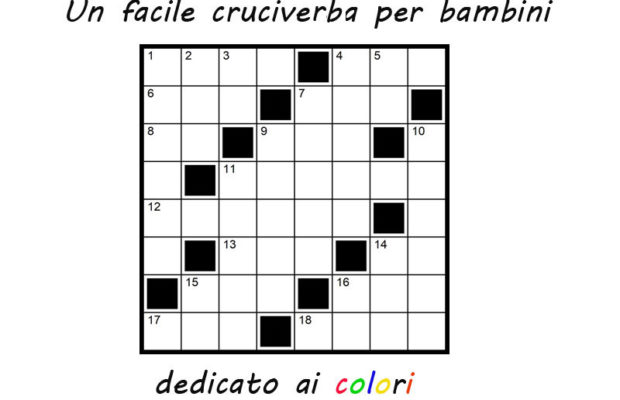 Cruciverba Per Bambini Sui Colori Iltuocruciverba