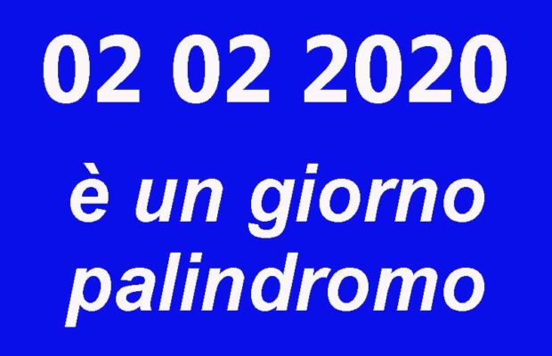 2 febbraio 2020 data palindroma