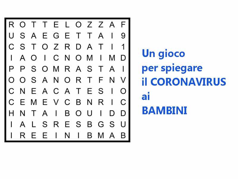 Un Gioco Per Spiegare Ai Bambini Il Coronavirus Iltuocruciverba