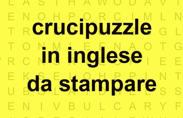 Un Crucipuzzle In Inglese Da Stampare Iltuocruciverba