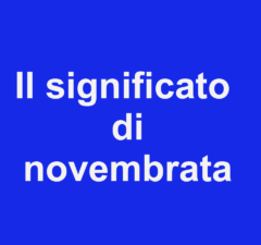 il significato di novembrata