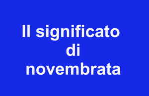 il significato di novembrata