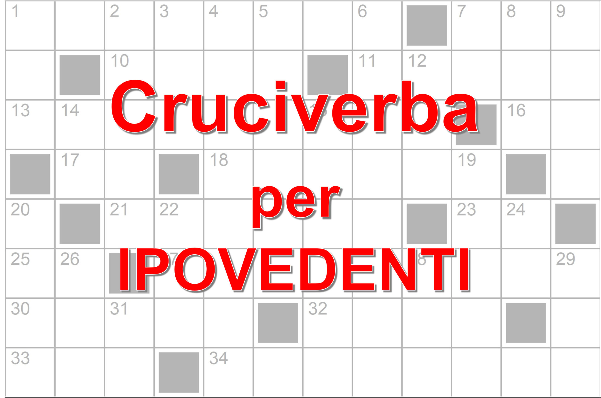 cruciverba per ipovedenti