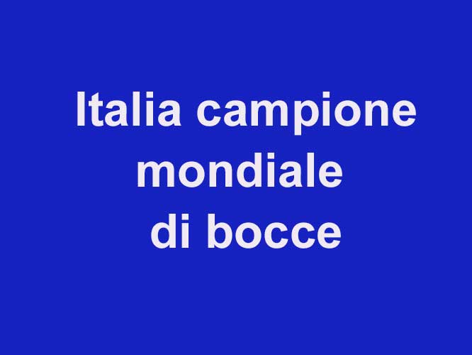 italia campione petanque
