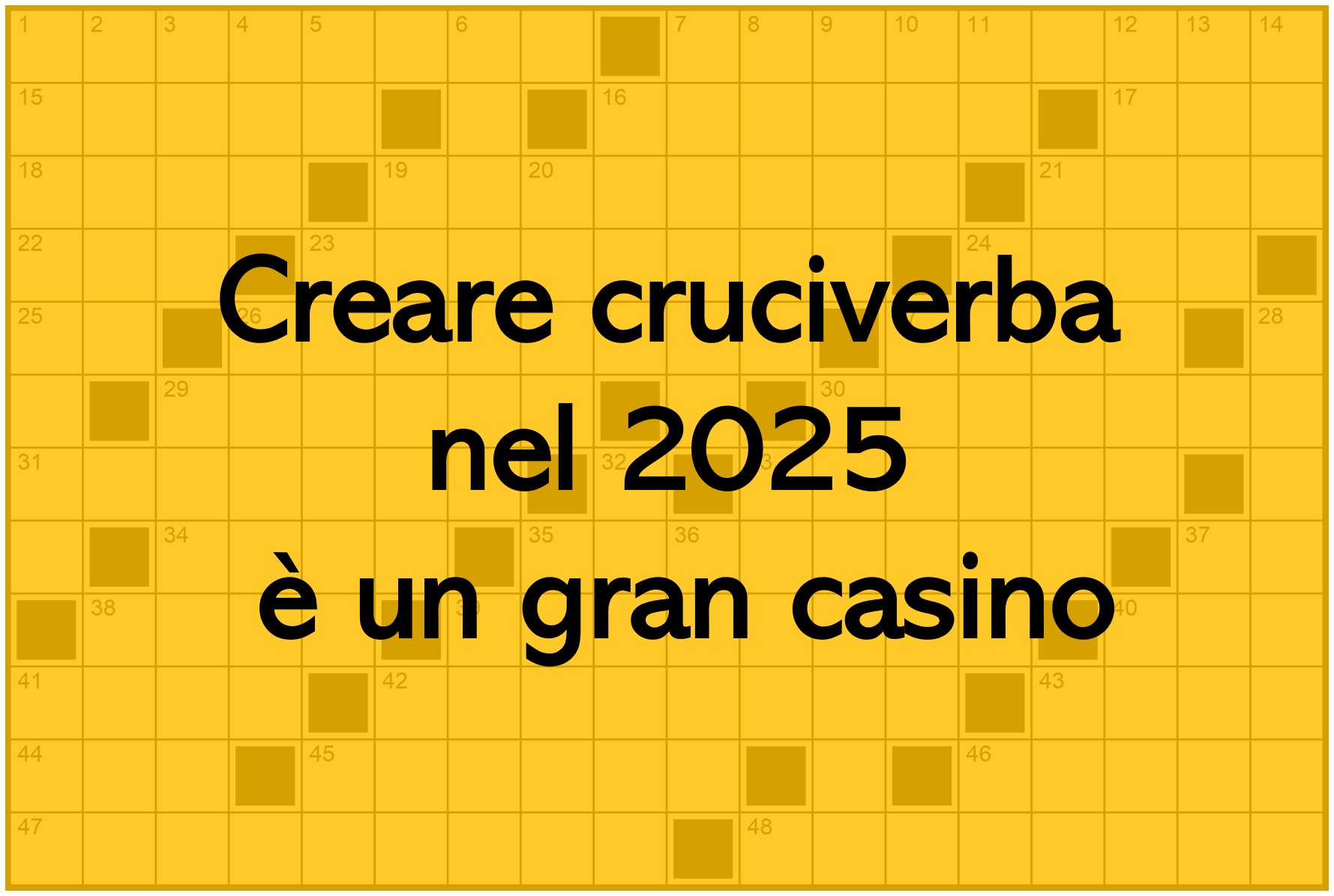 creare cruciverba nel 2025