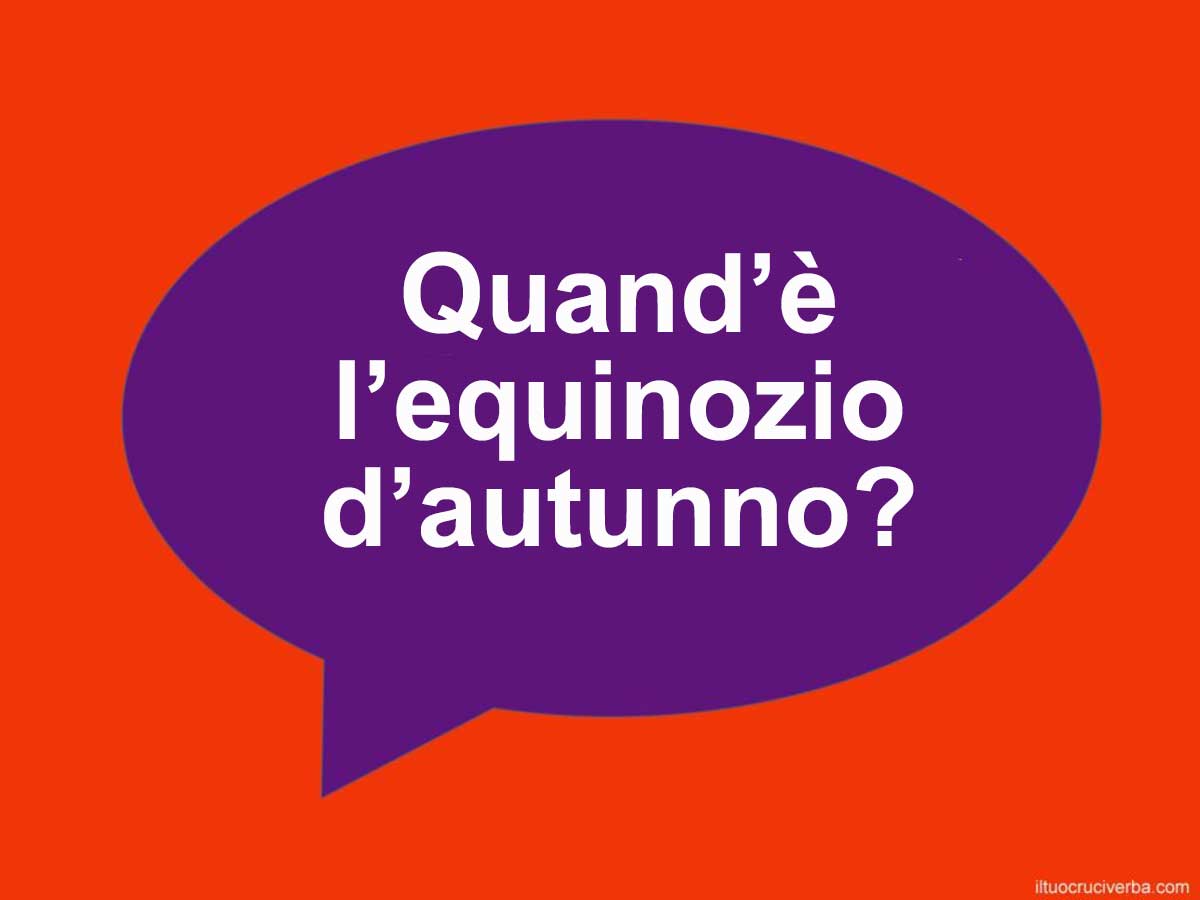 equinozio d'autunno