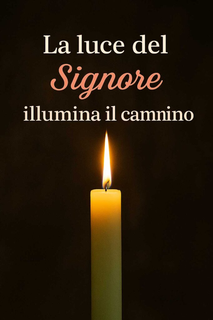 La luce del Signore illumina il cammino candela accesa Candelora
