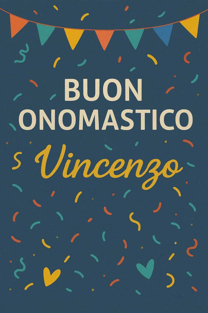 buon onomastico Vincenzo immagini auguri WhatsApp