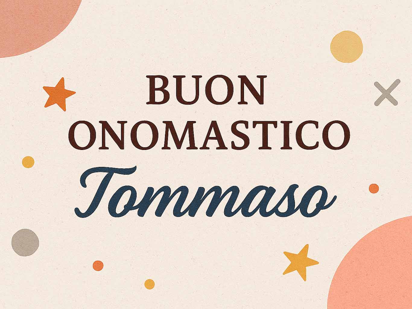 immagini per onomastico Tommaso per WhatsApp