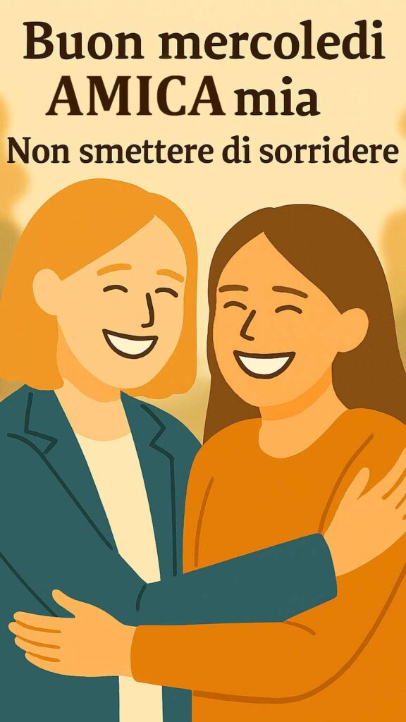 immagini di buon mercoledì da inviare a un'amica per whatsapp