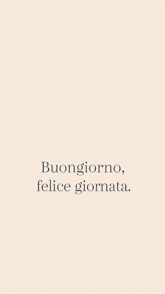 Buongiorno elegante e semplice