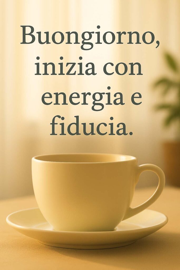 Immagine buongiorno positiva da condividere.