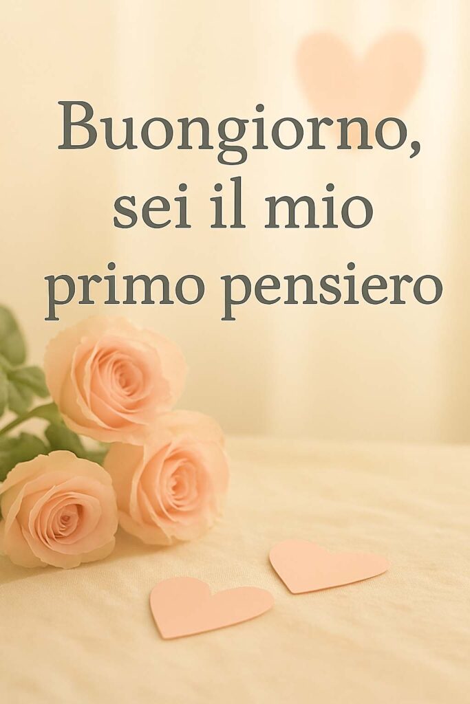 Immagine buongiorno romantica moderna.
