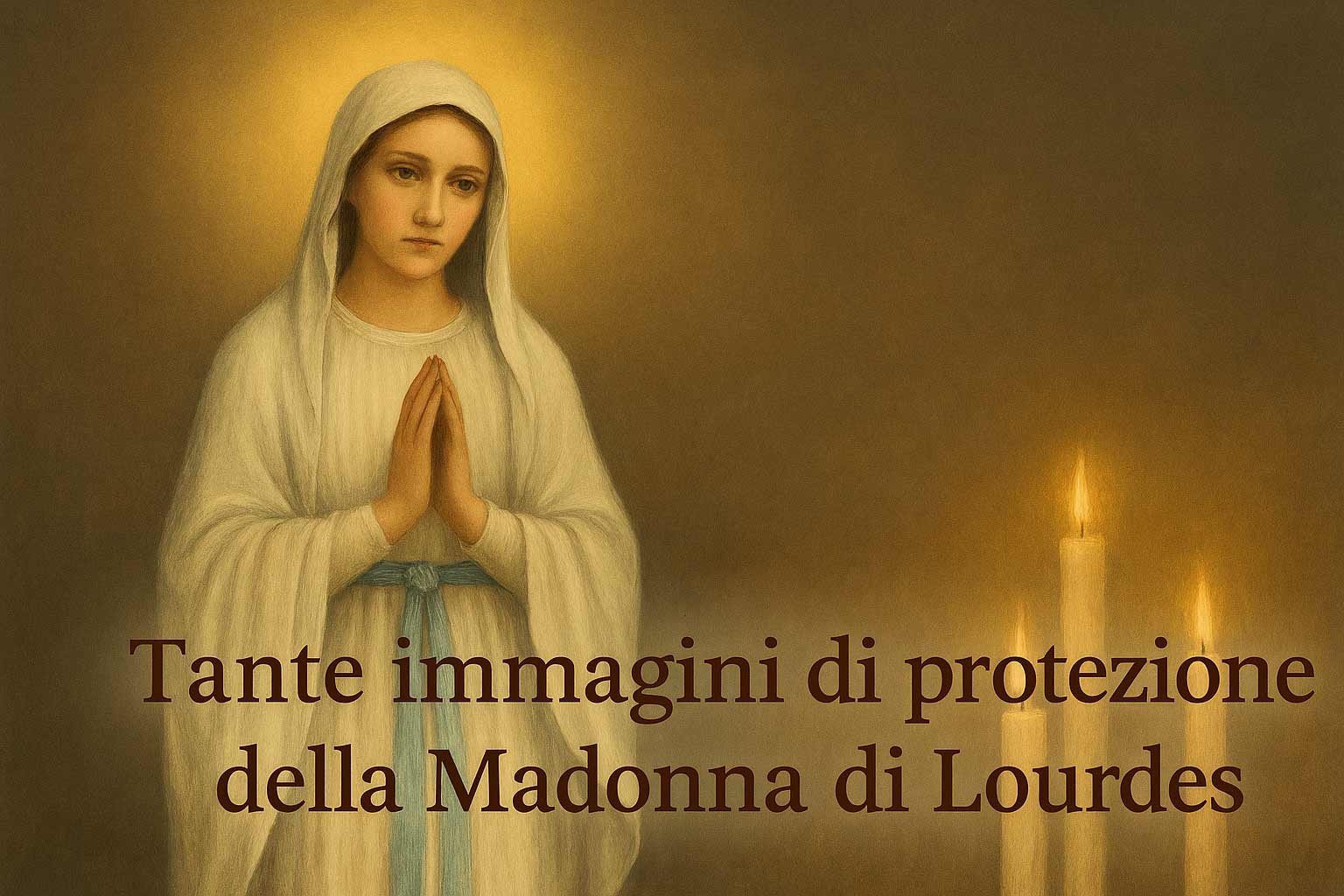 tante immagini di protezione della madonna di lourdes