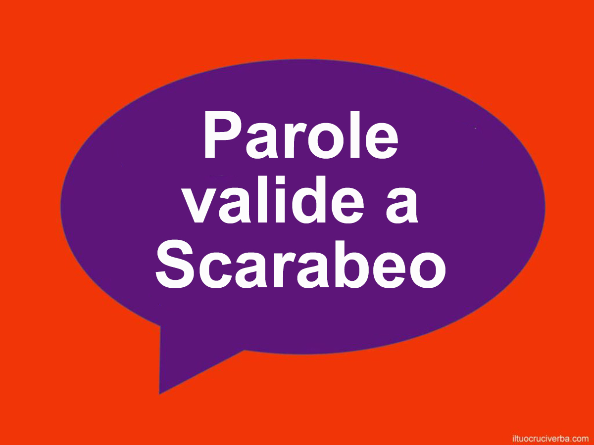 l'elenco delle parole valide a Scarabeo