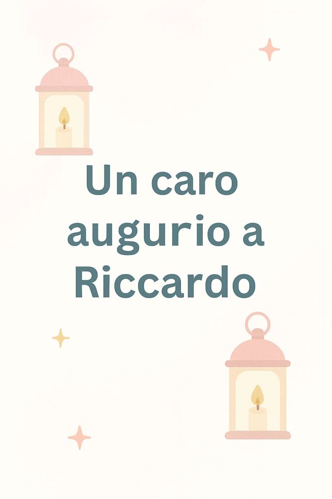 San Riccardo auguri e gif per WhatsApp con stile sobrio e colori chiari