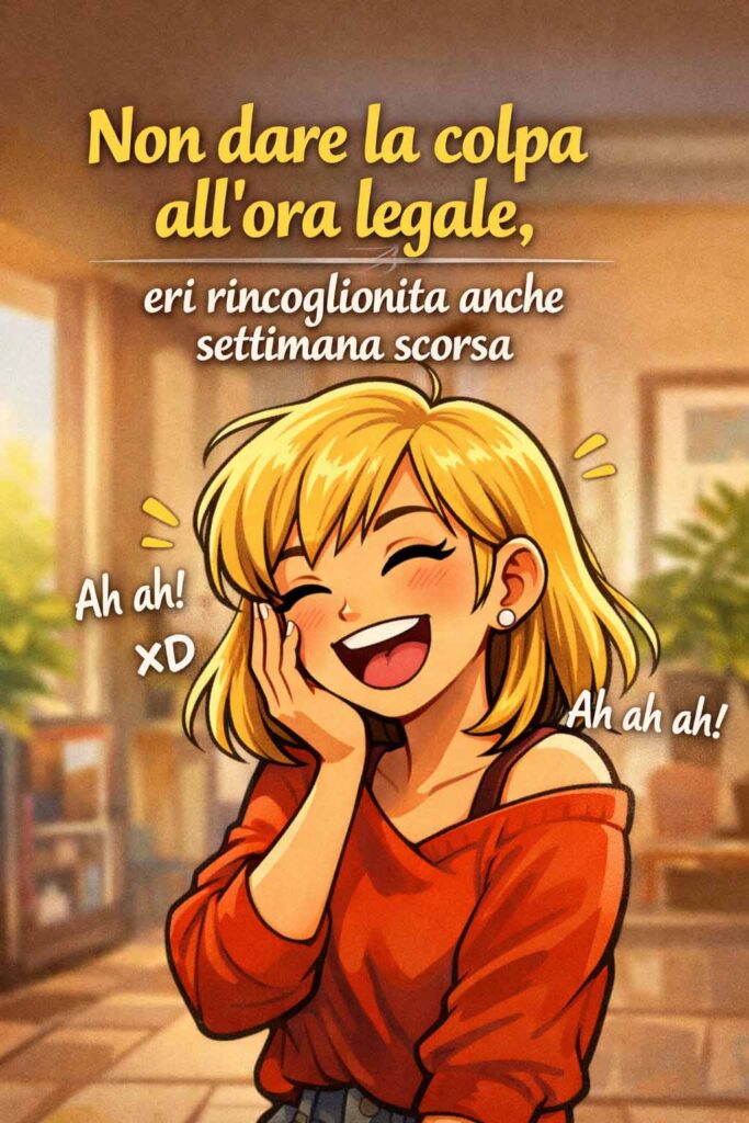 battuta divertente ora legale per un'amica